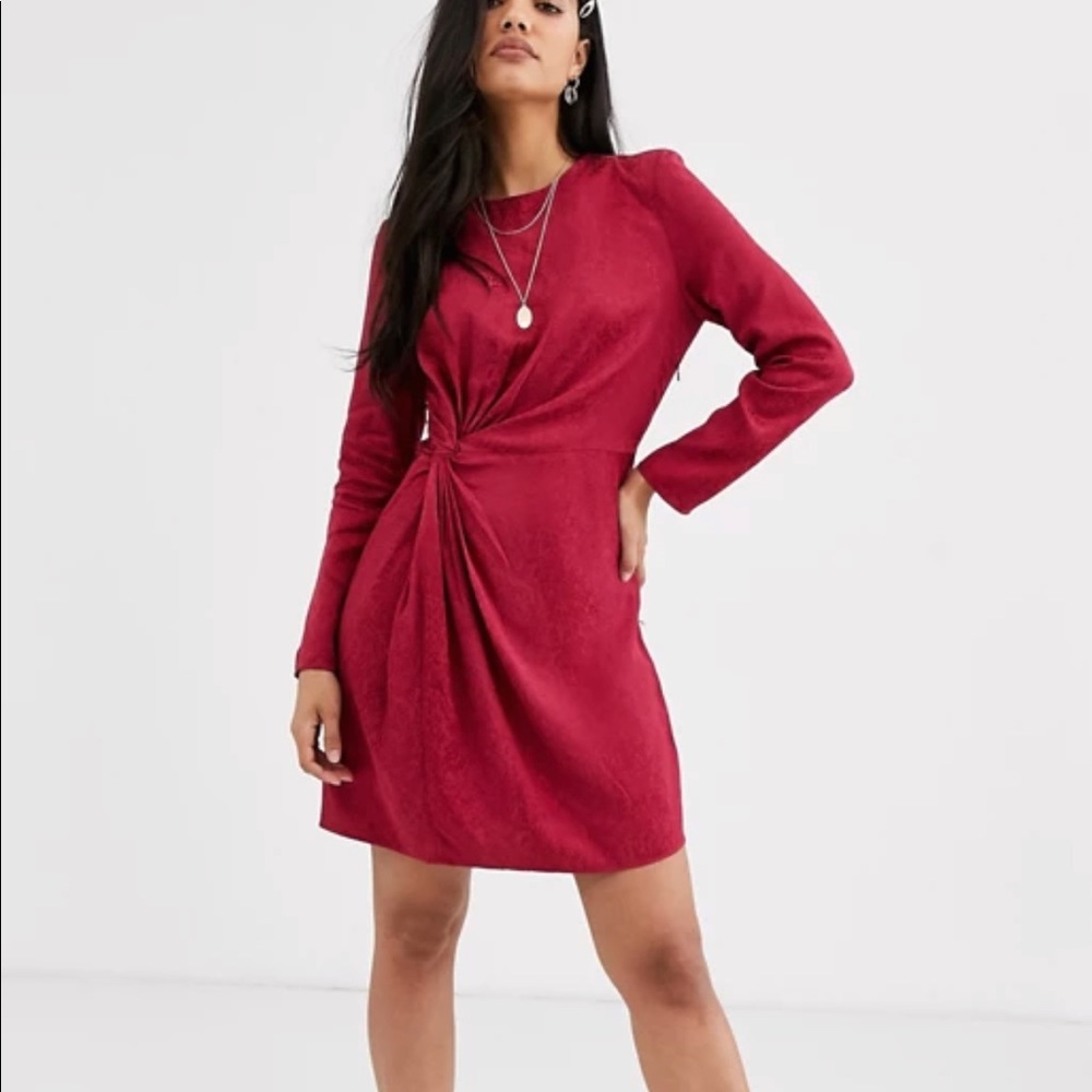 & Other Stories red mini dress